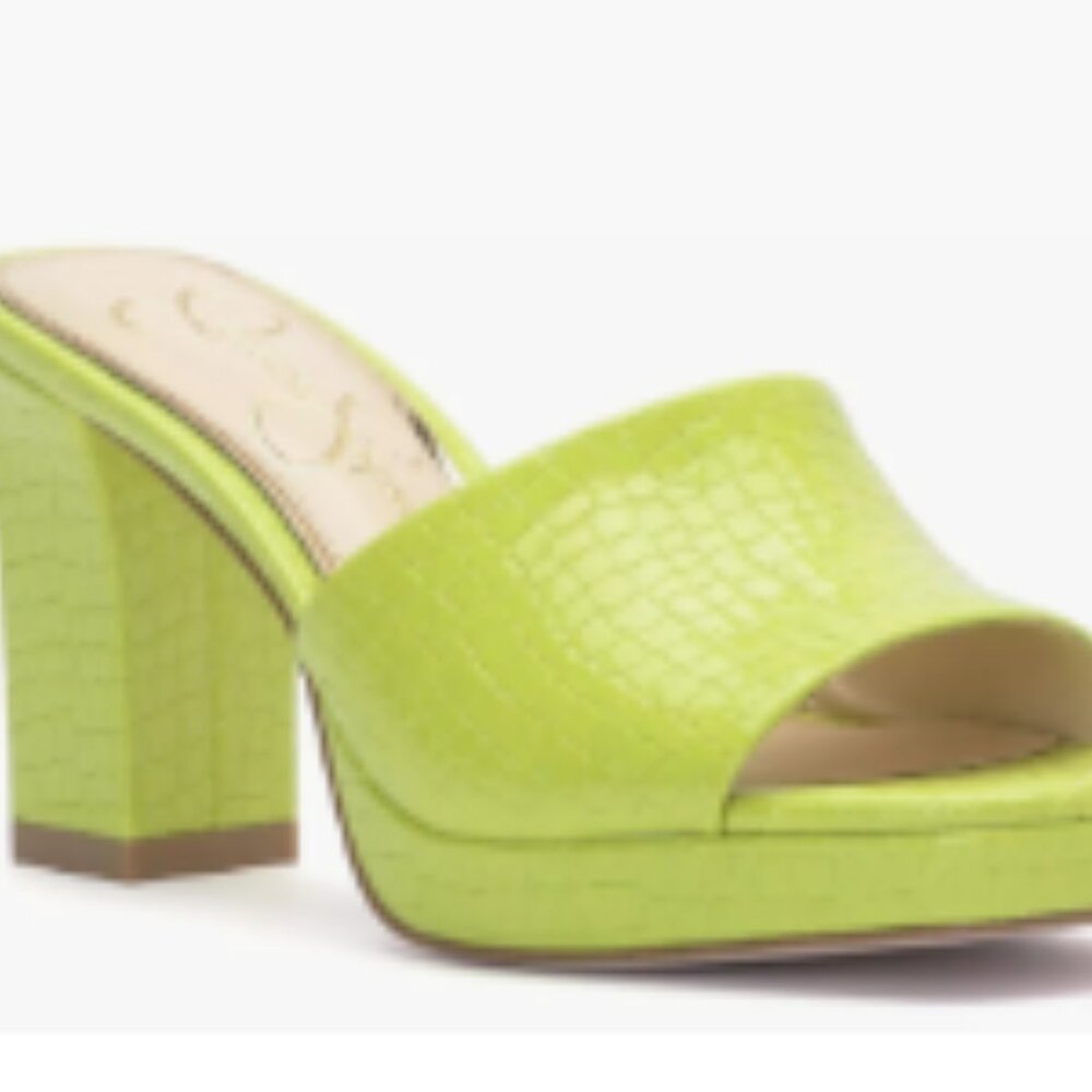 Jessica Simpson Green Mules Modern Minimalist Design